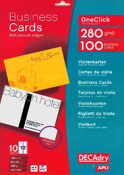 OCC3727 Inkjet business cards OneClick