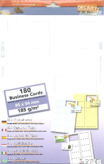 mere og mere Shipley Prisnedsættelse SCW2010 Multipurpose business cards MicroLine SCW2010 : Decadry - See our  full Decadry range